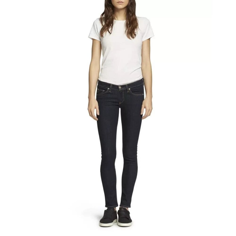 Rag & Bone Womens Size 26 Black W1502K520 Mid-Rise Classic Skinny Fit Slim Jeans